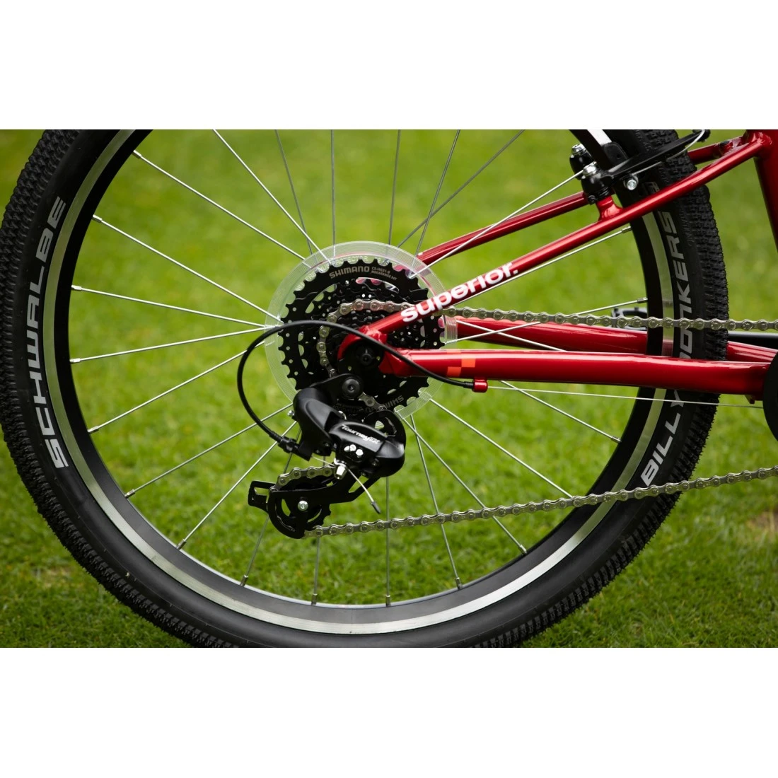 4. Bicicleta Superior RACER 24 Gloss Racing Red Rosu