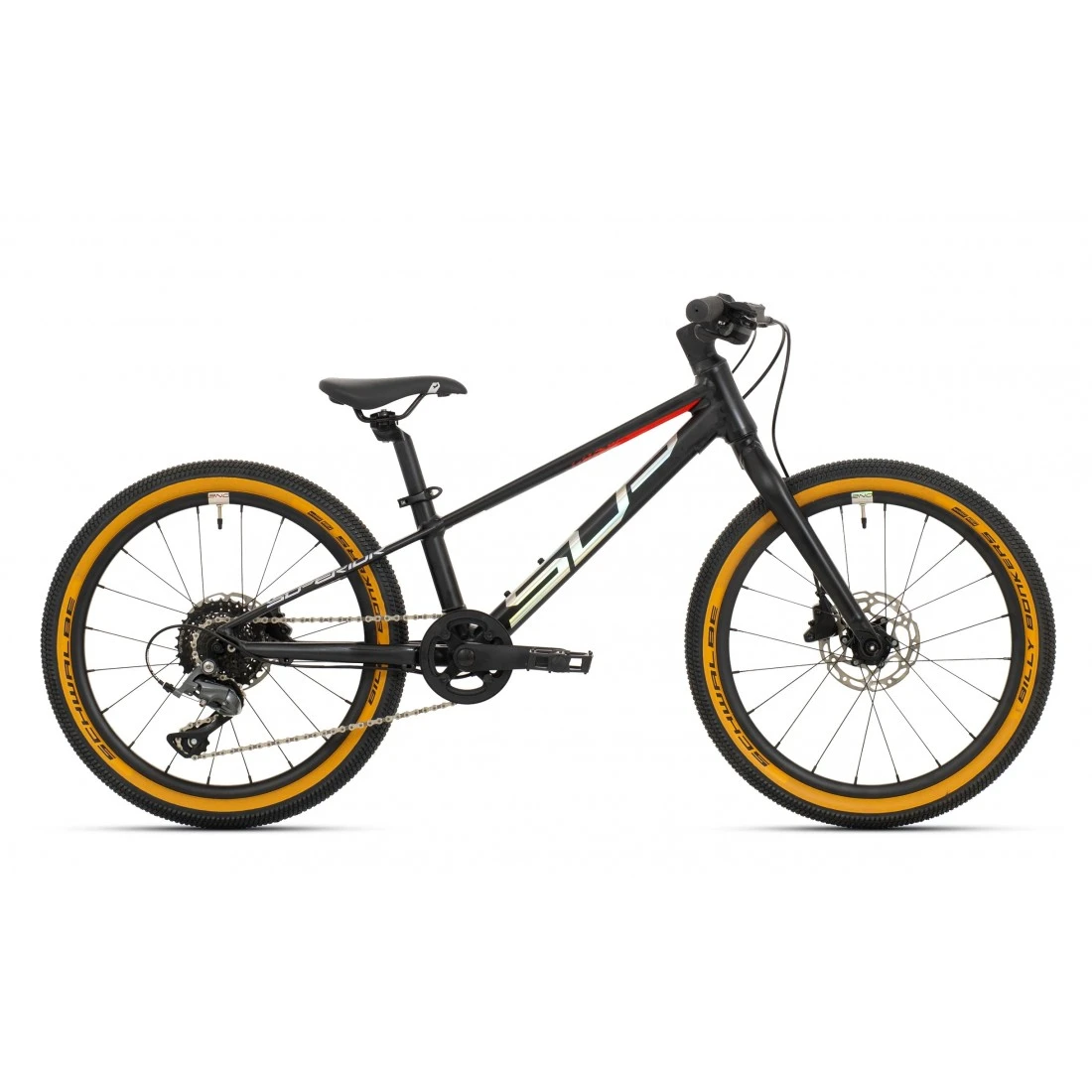 1. Bicicleta Superior Team 20 Matte Black Hologram Chrome Team Red Negru/Crom
