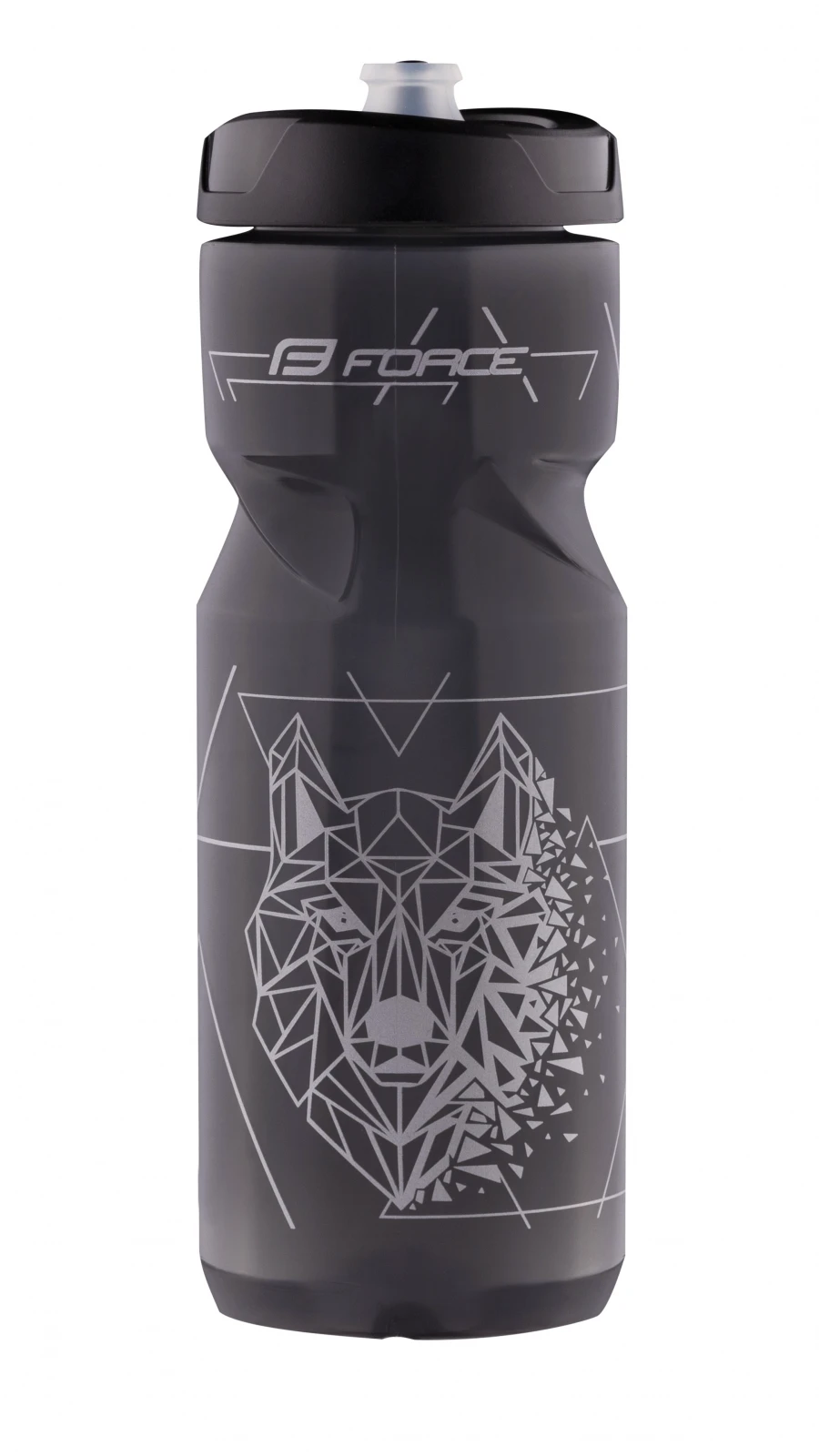1. Bidon Force Lone Wolf 0.8l Black Silver Negru/Argintiu