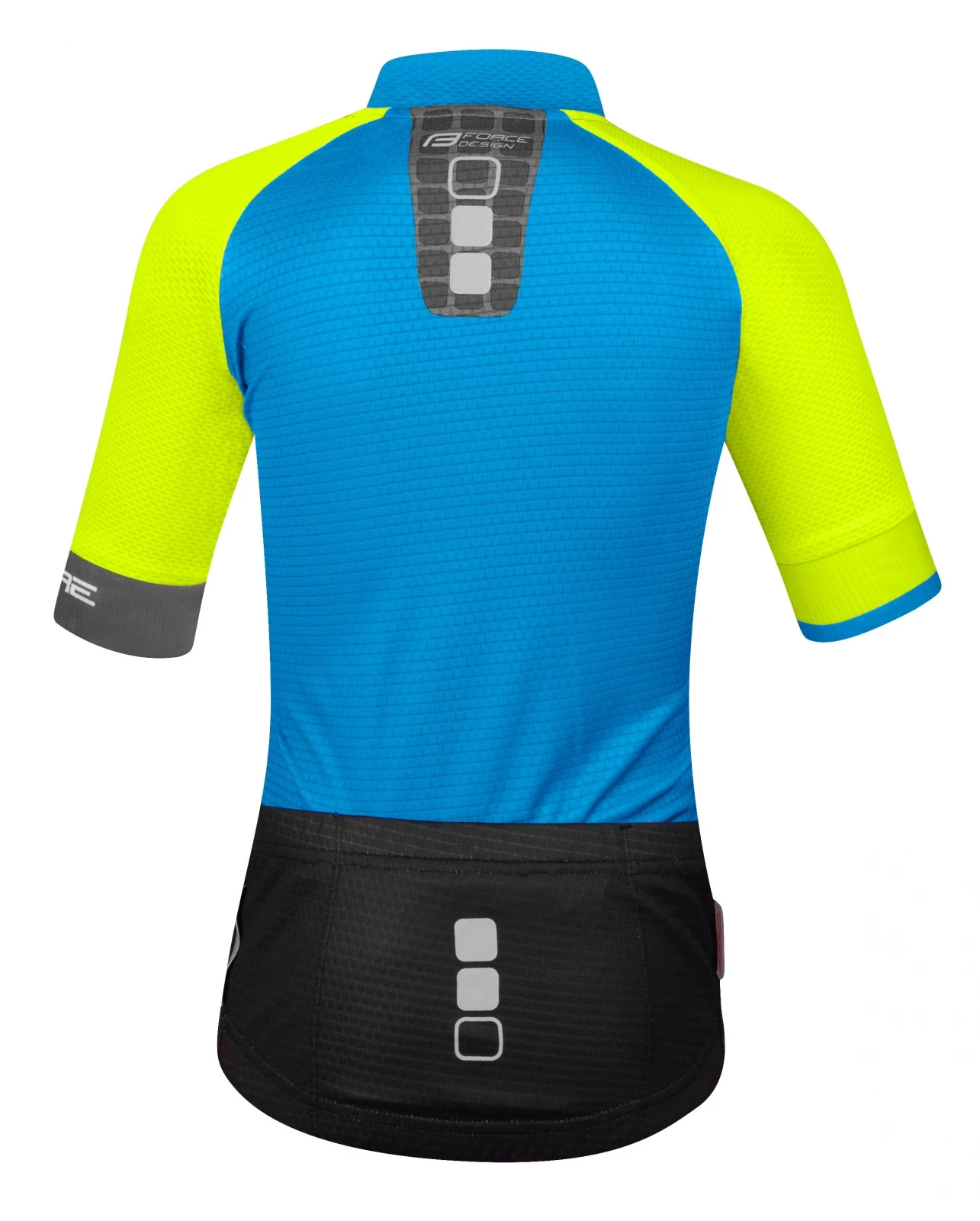 2. Tricou cu maneca scurta Force Square, pentru copii, Galben Fluo Albastru, 140-153cm 140-153cm, Galben fluo/Bleu
