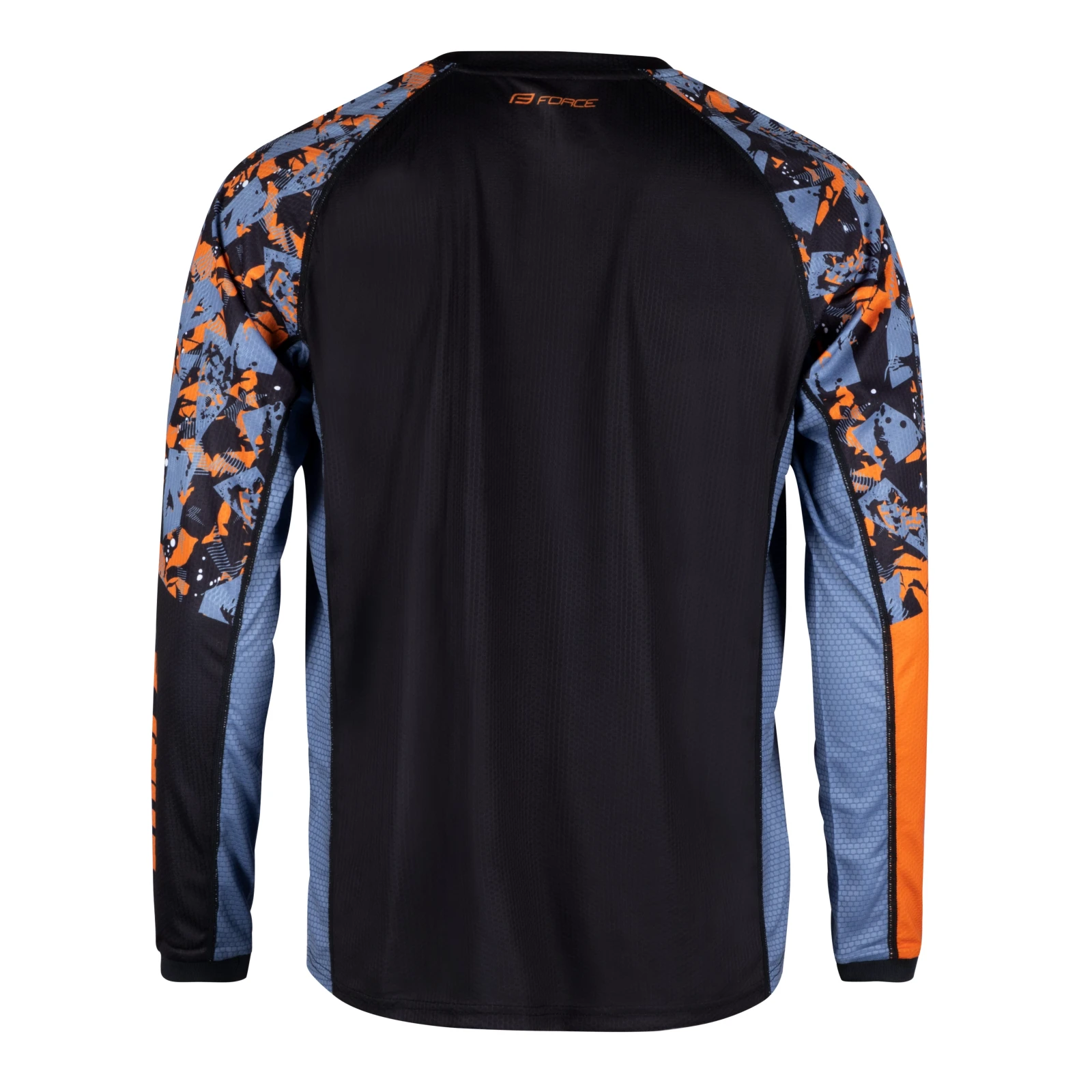 2. Bluza cu maneca lunga Force Reckless, Negru Portocaliu Gri, M Negru/Portocaliu/Gri