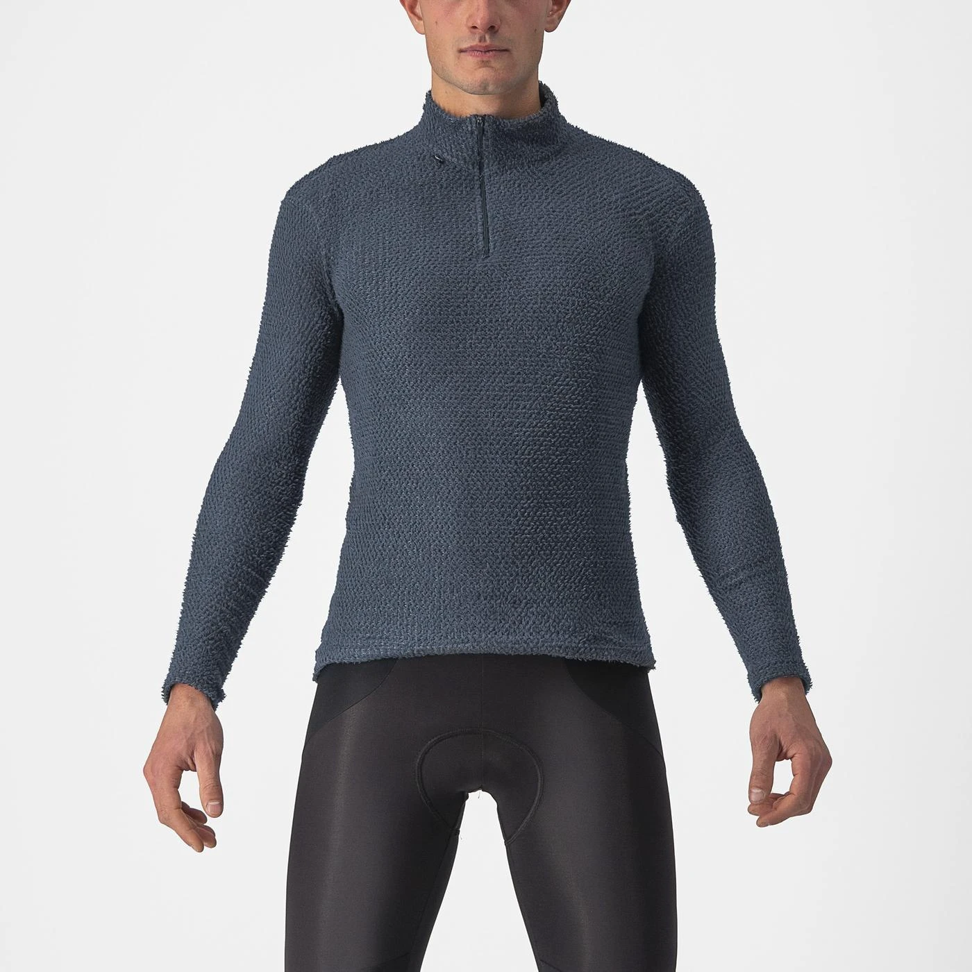 1. Bluza de corp Castelli Cold Days 2nd Layer, bleu prafuit, M M, Bleu