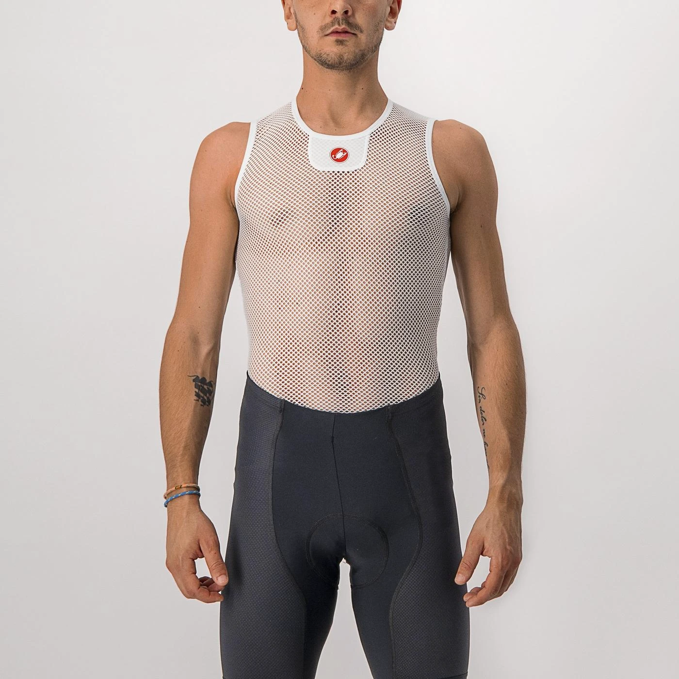 1. Bluza de corp fara maneci Castelli Core Mesh 3 SL, pt barbati, alb, L XL Alb, L/XL