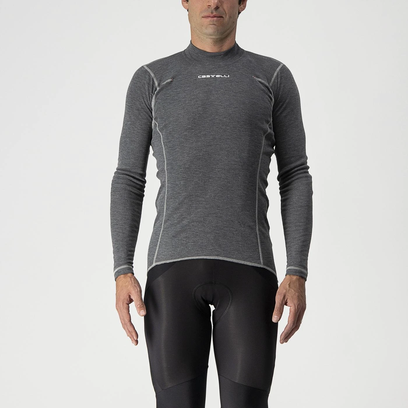 1. Bluza de corp Castelli Flanders Warm LS, gri, L L, Gri