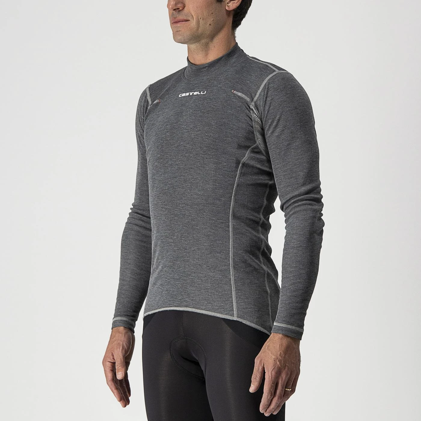 3. Bluza de corp Castelli Flanders Warm LS, gri, L L, Gri