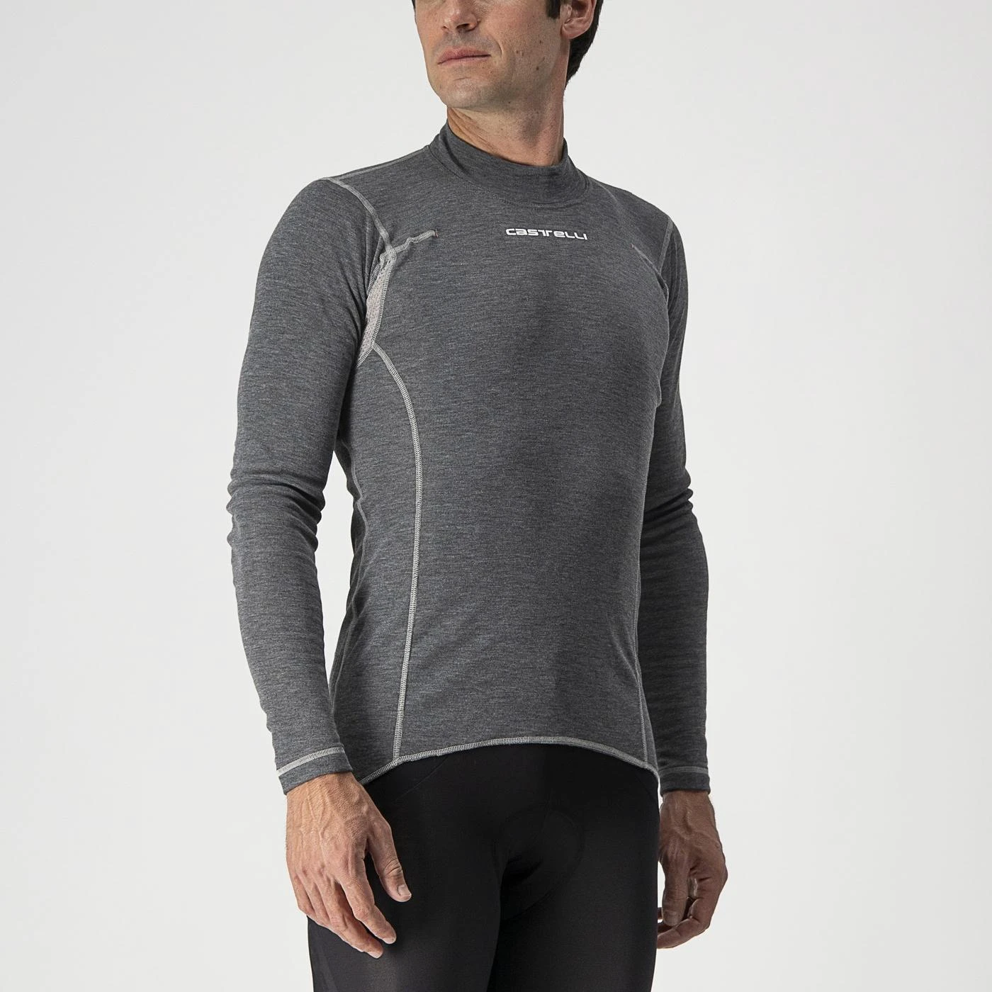 4. Bluza de corp Castelli Flanders Warm LS, gri, L L, Gri