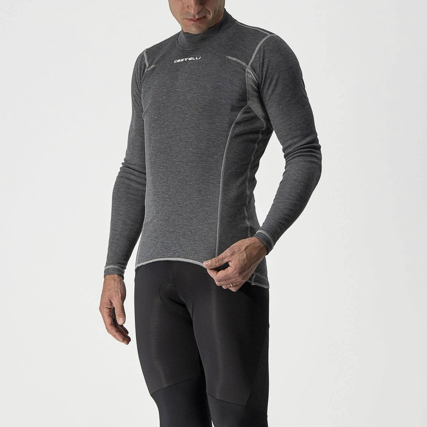 5. Bluza de corp Castelli Flanders Warm LS, gri, L L, Gri