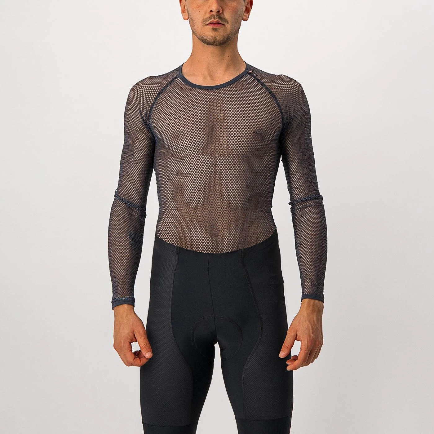 1. Bluza de corp Castelli Miracolo Wool LS, gri, L L, Gri