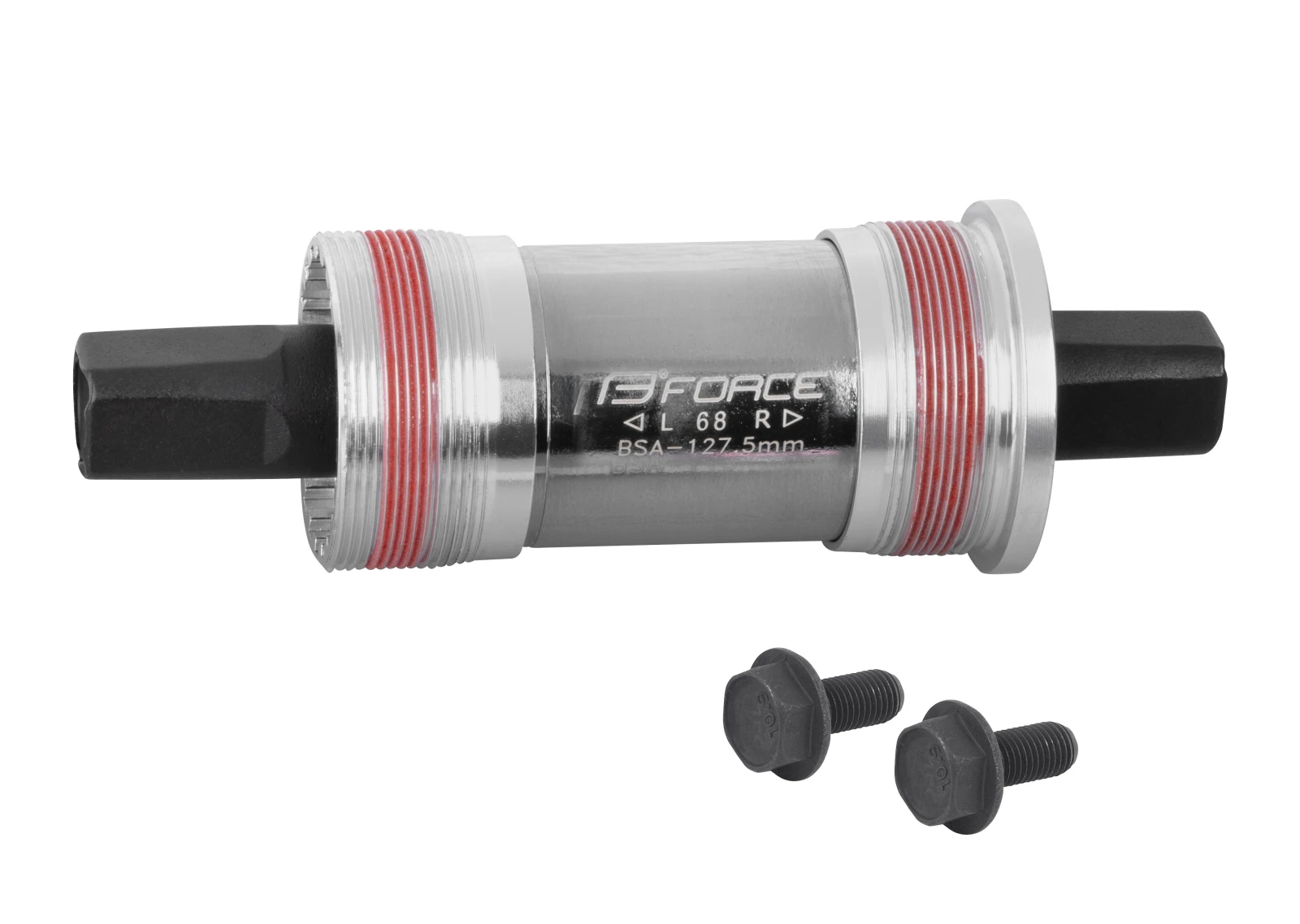 1. Butuc pedalier Force BSA 127.5 mm cupe aluminiu 68-127.5mm