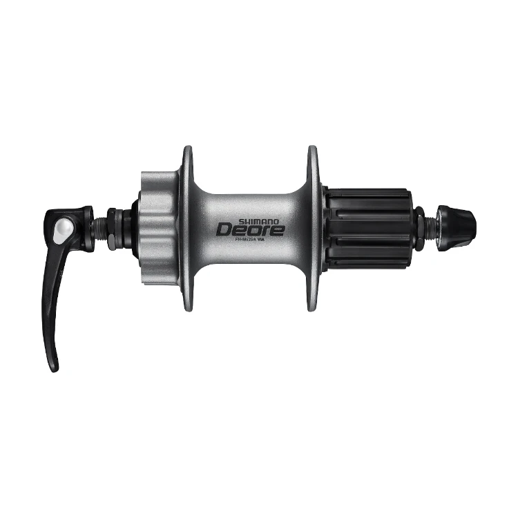 Butuc spate Shimano Deore FH-M525A-S, 8 9 10 11, disc 6 suruburi, 32H, Argintiu, Logo Shimano Argintiu/Negru, 32H - 107209