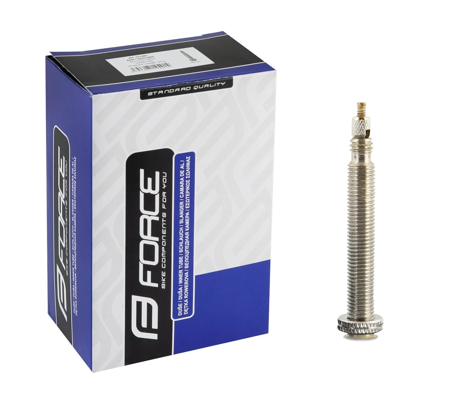 1. Camera bicicleta Force 29x1,75 2.125, FV 48mm Lite