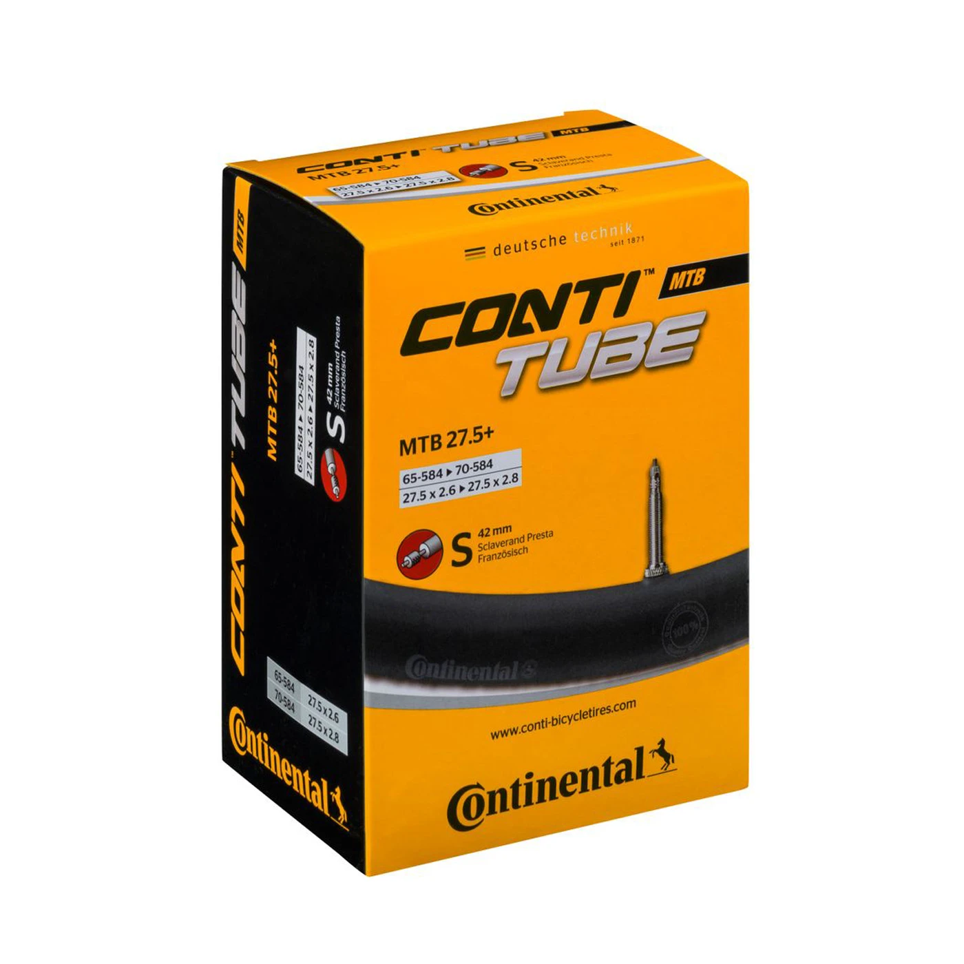 1. Camera Continental MTB 27.5 Wide, 65 70-584, 27.5x2.6-2.8, S42