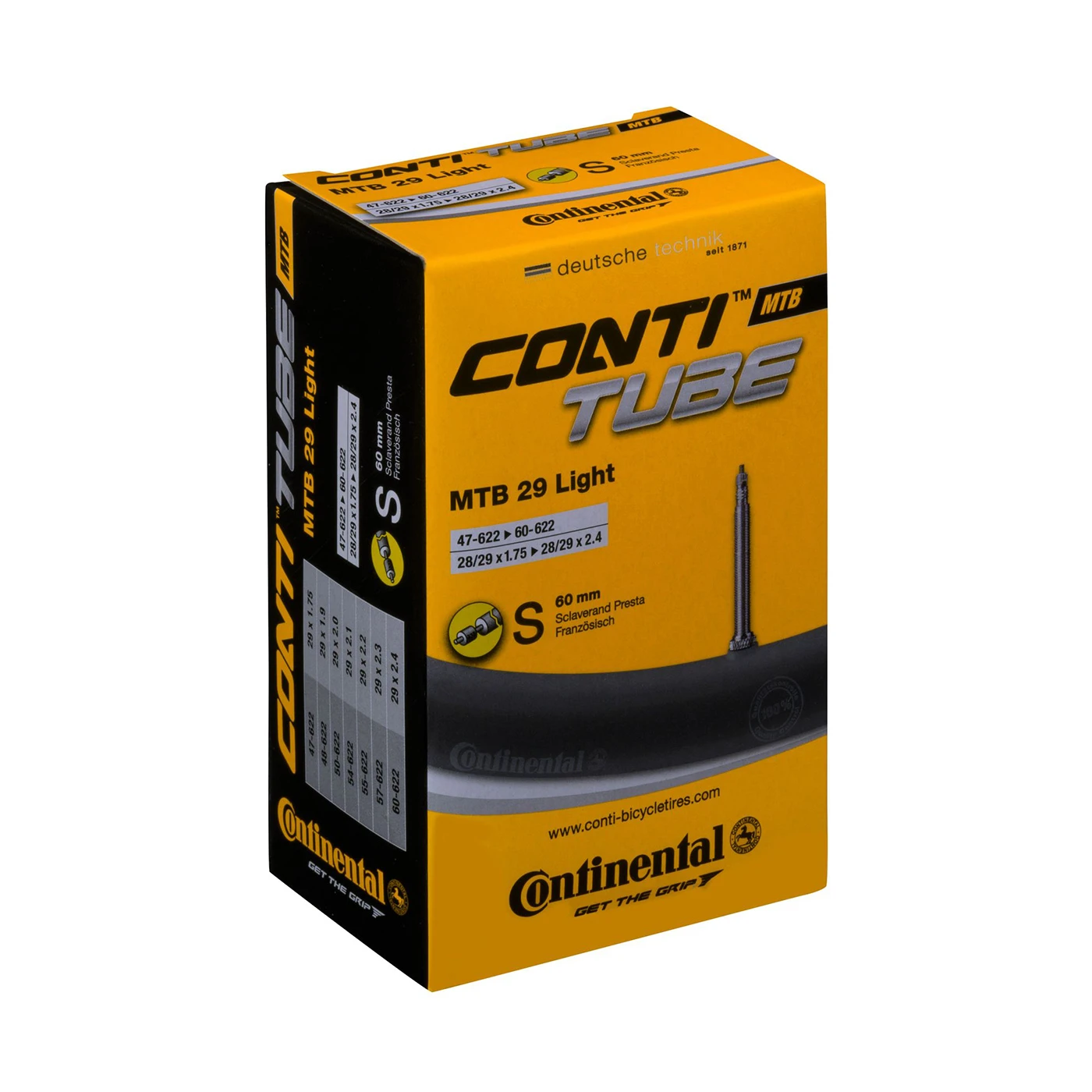 1. Camera Continental MTB 29 Light, 47 60-622, 29x1.75-2.4, S60