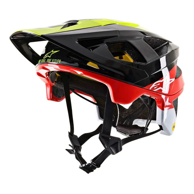 Casca Alpinestars Vector Tech Pilot Negru Galben Rosu M (55-59 cm) 55-59cm, Negru/Galben fluo/Rosu - 107210