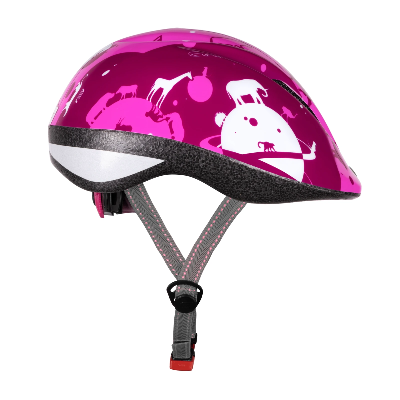 2. Casca copii Force Fun Planets pink white M 52-56cm, Magenta/Alb