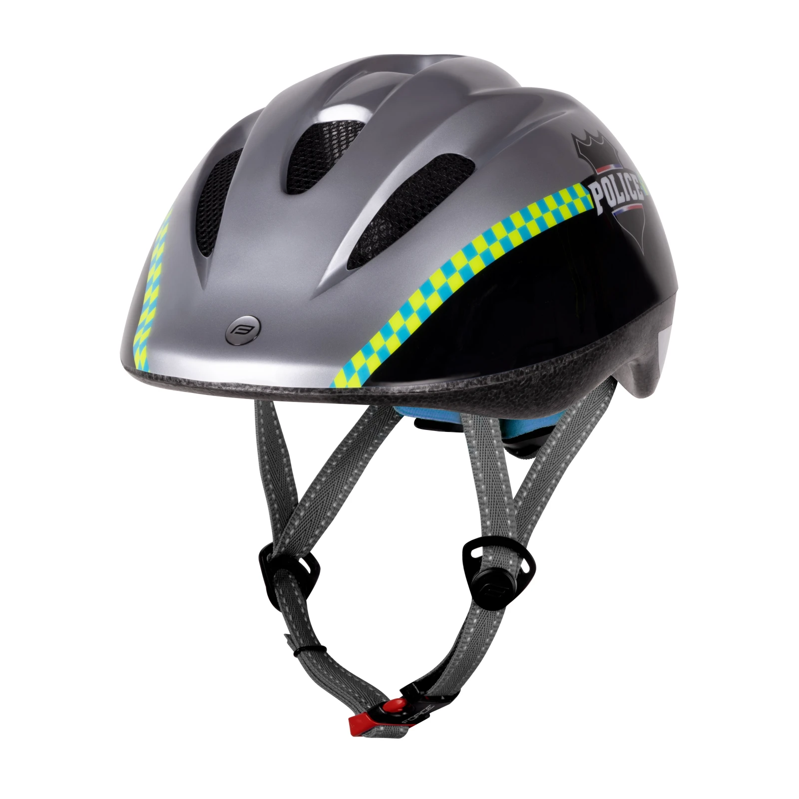 Casca copii Force Fun Police negru gri S 48-54cm, Gri/Negru - 104021