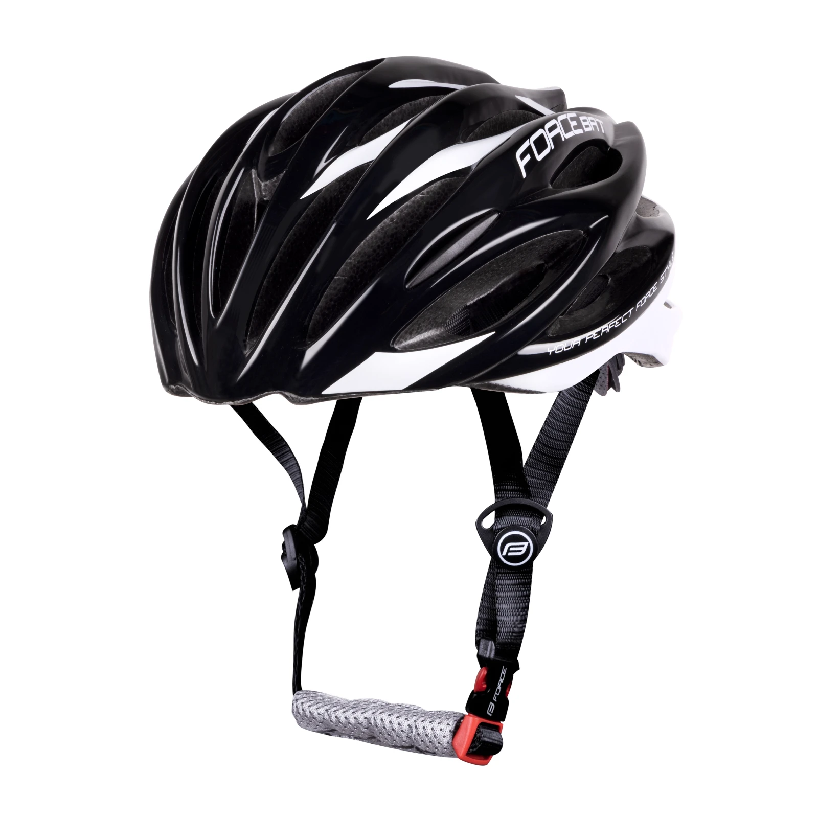 Casca Force Bat Negru Alb S M (54-58cm) 54-58cm, Negru/Alb - 103057