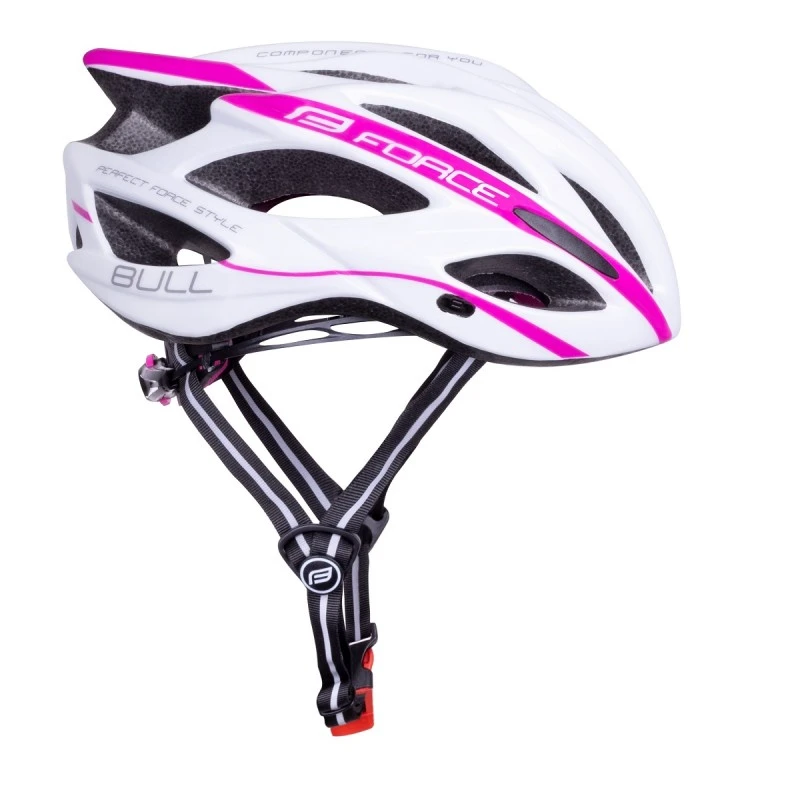 3. Casca Force Bull alb magenta S M (54-58 cm) 54-58cm, Alb/Magenta