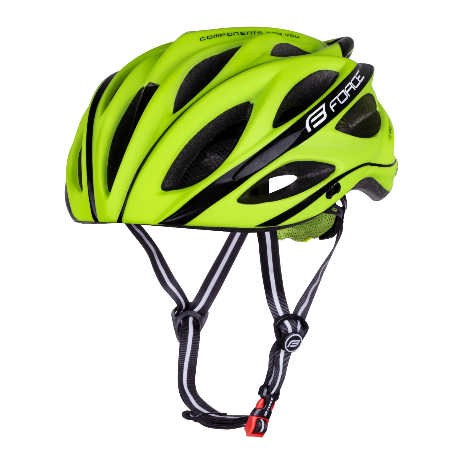 Casca Force Bull fluo negru S M (54-58 cm) 54-58cm, Galben fluo/Negru - 104046
