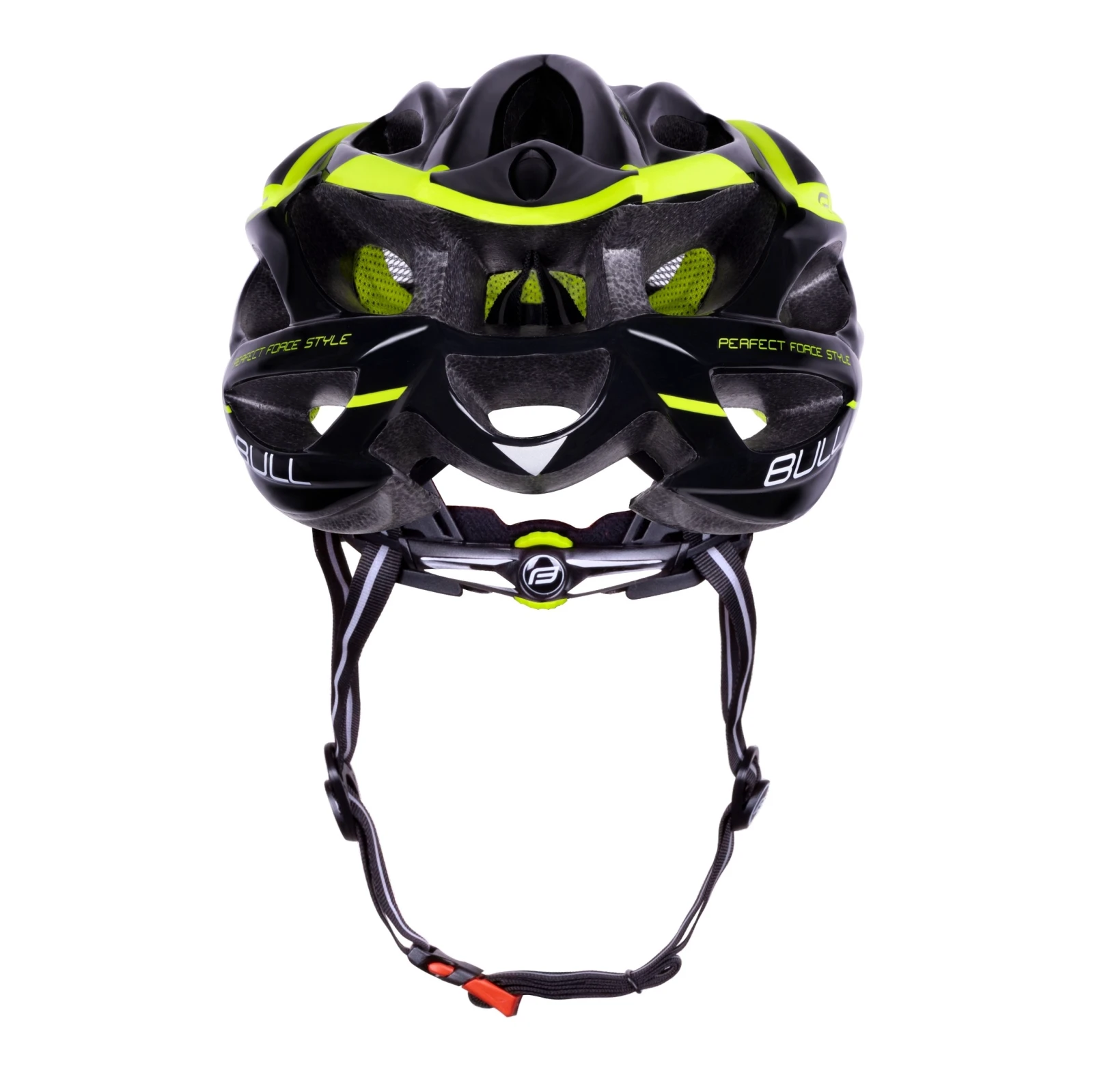 5. Casca Force Bull negru fluo S M (54-58 cm) 54-58cm, Negru/Galben fluo