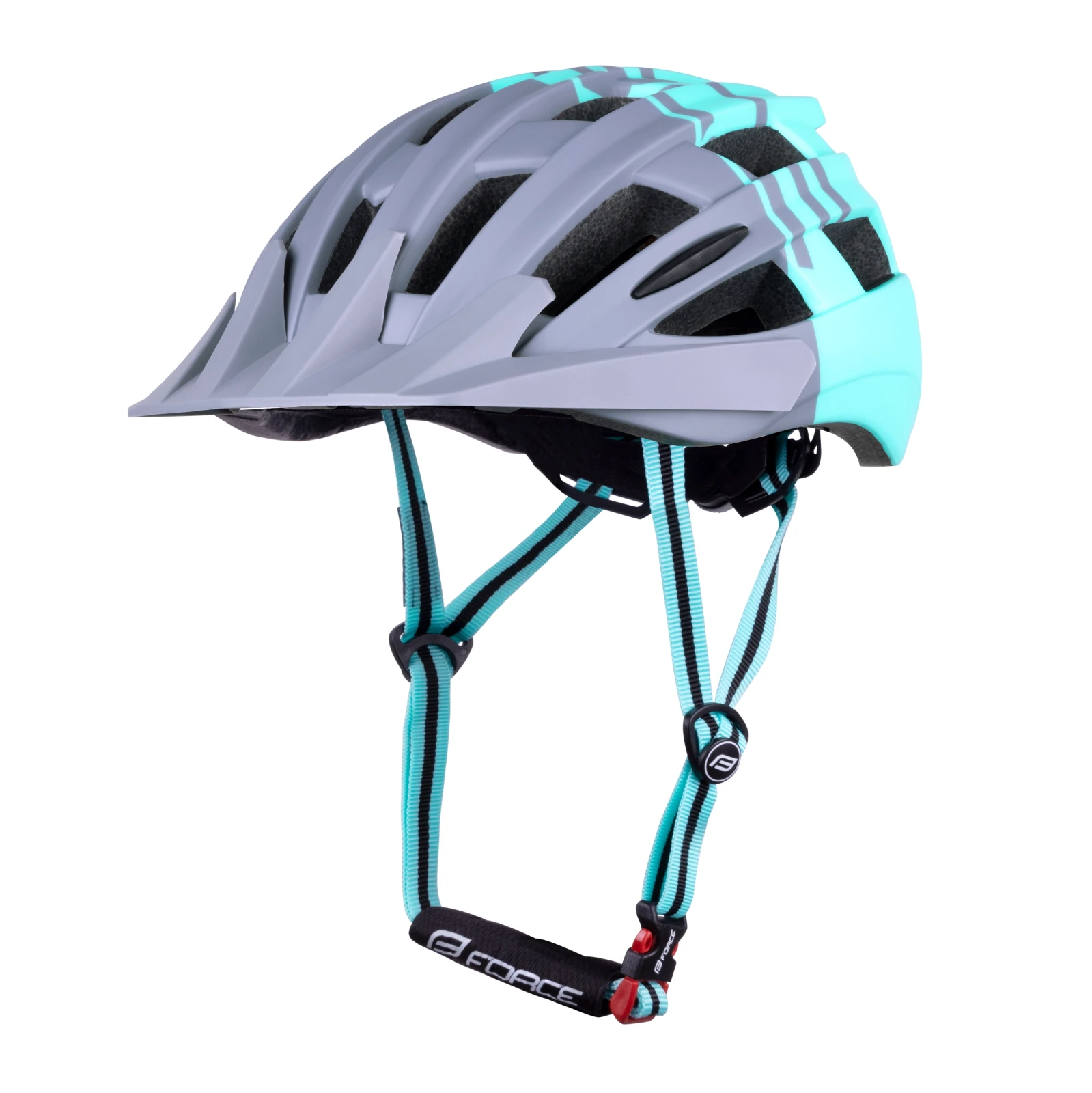 Casca Force Corella MTB gri turcoaz L-XL (57-61 cm) 57-61cm, Gri/Turcoaz - 105801