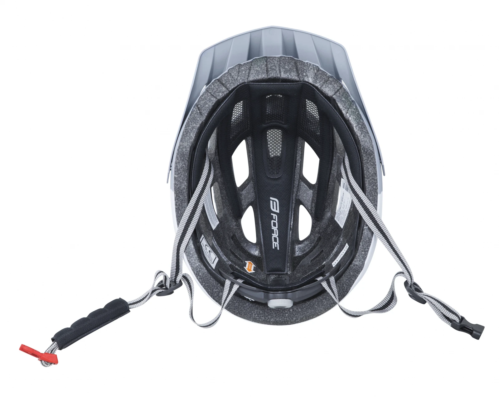 5. Casca Force Corella MTB gri alb S M 54-58cm, Gri/Alb
