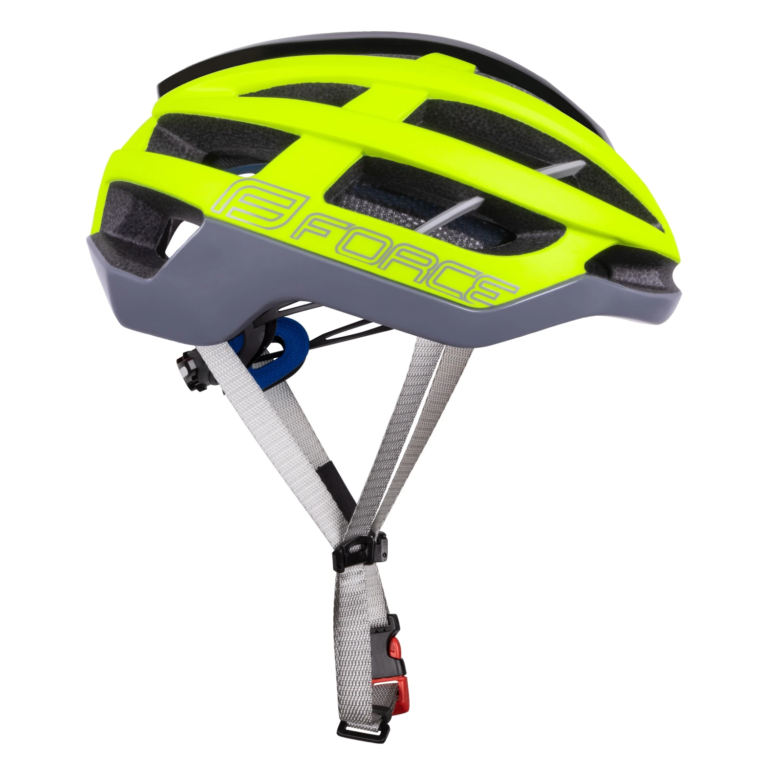 3. Casca Force Lynx fluo gri L XL 58-62cm, Galben fluo/Negru