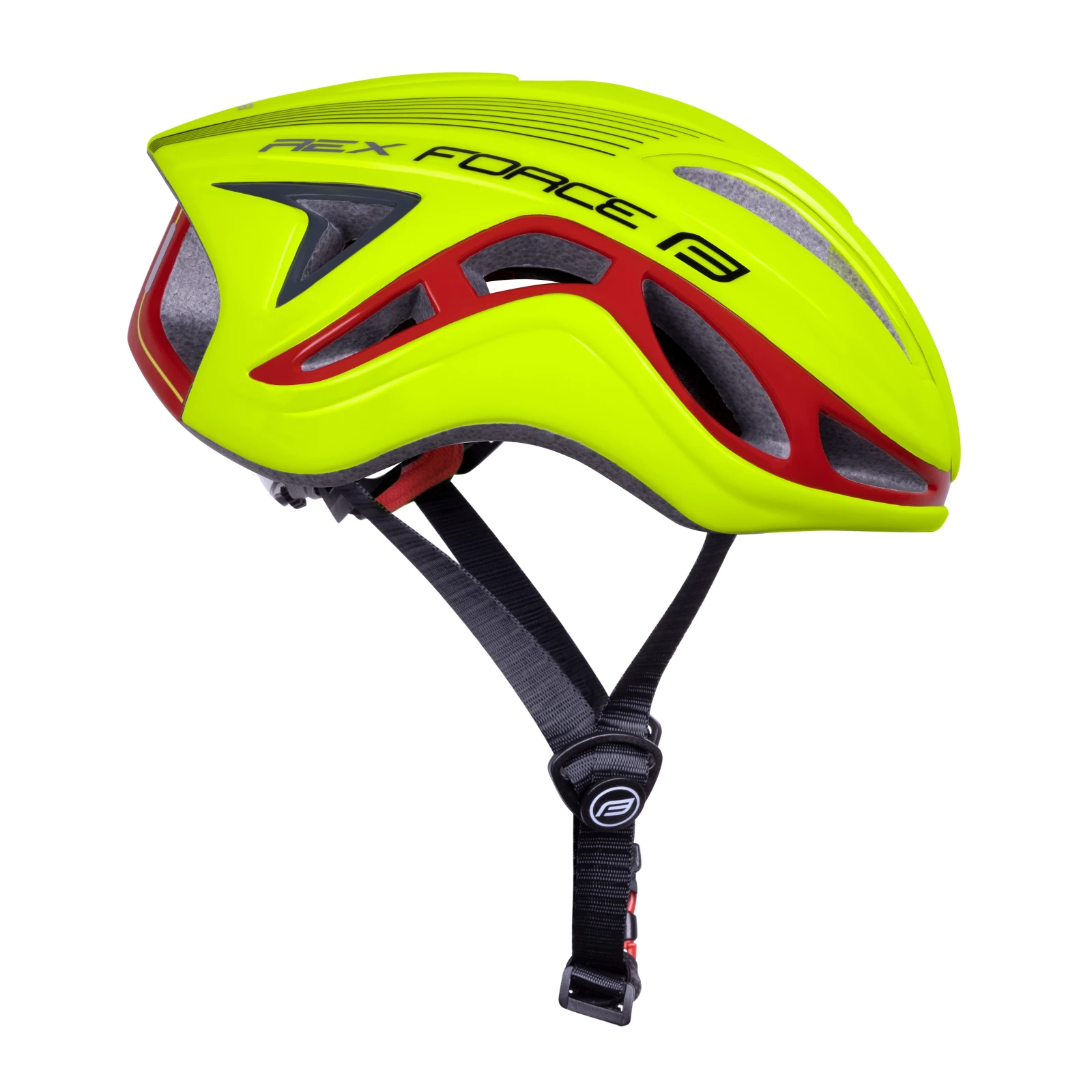 2. Casca Force Rex Fluo Rosu S M 56-58cm, Galben fluo/Rosu