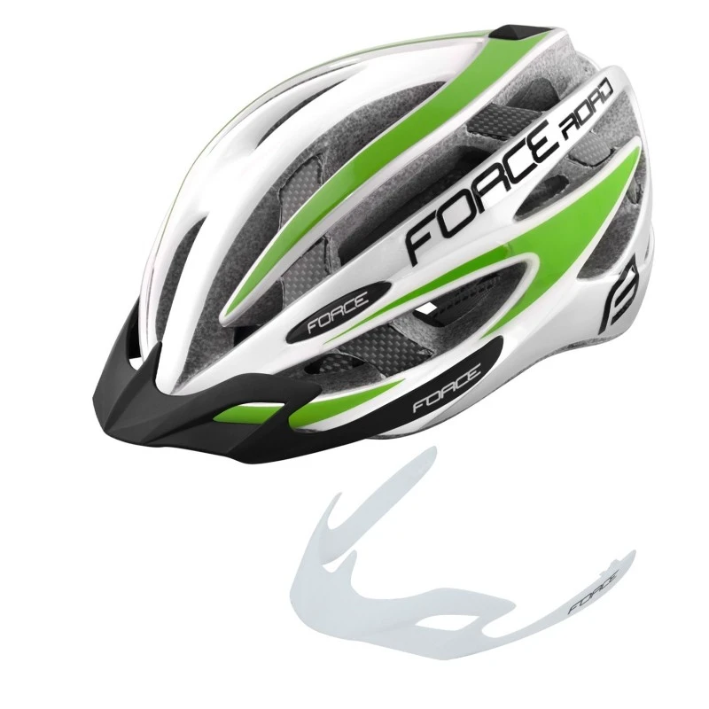 2. Casca Force Road, Alb Verde, L XL (58-63cm) 58-63cm, Alb/Verde