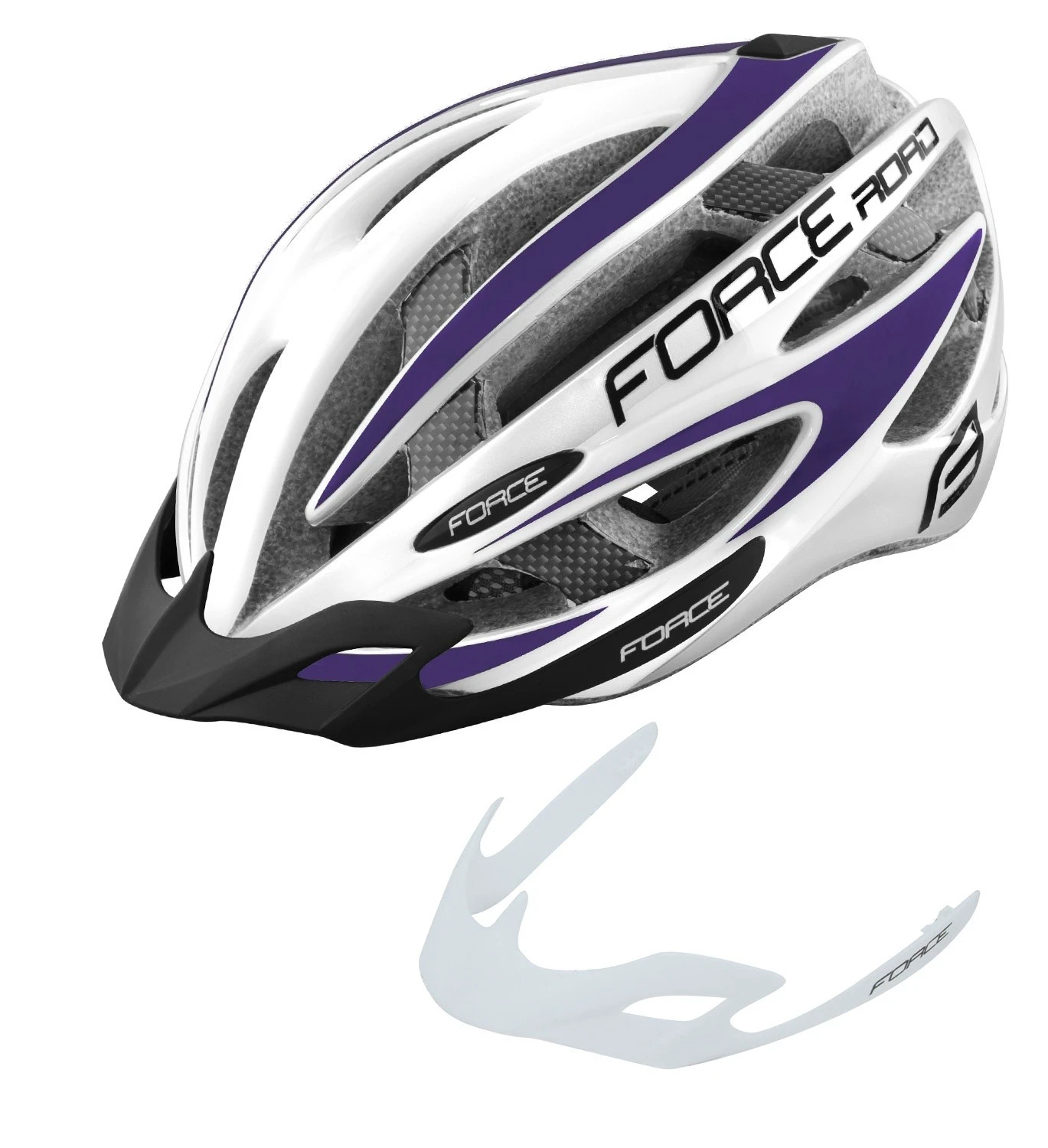 2. Casca Force Road, Alb Violet, S M (54-58cm) 54-58cm, Alb/Mov