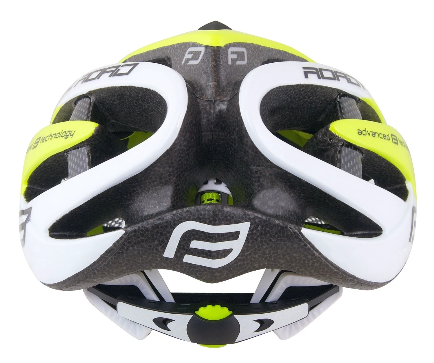 5. Casca Force Road, Galben Fluo Alb, L XL (58-63cm) 58-63cm, Galben fluo/Alb
