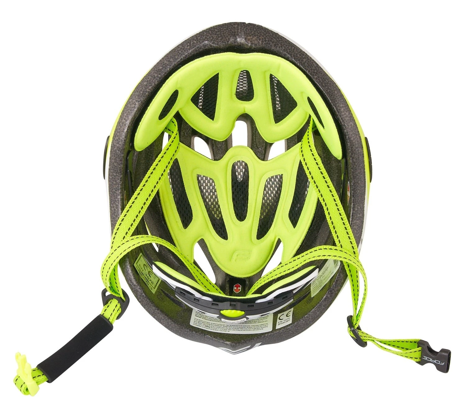 6. Casca Force Road, Galben Fluo Alb, L XL (58-63cm) 58-63cm, Galben fluo/Alb
