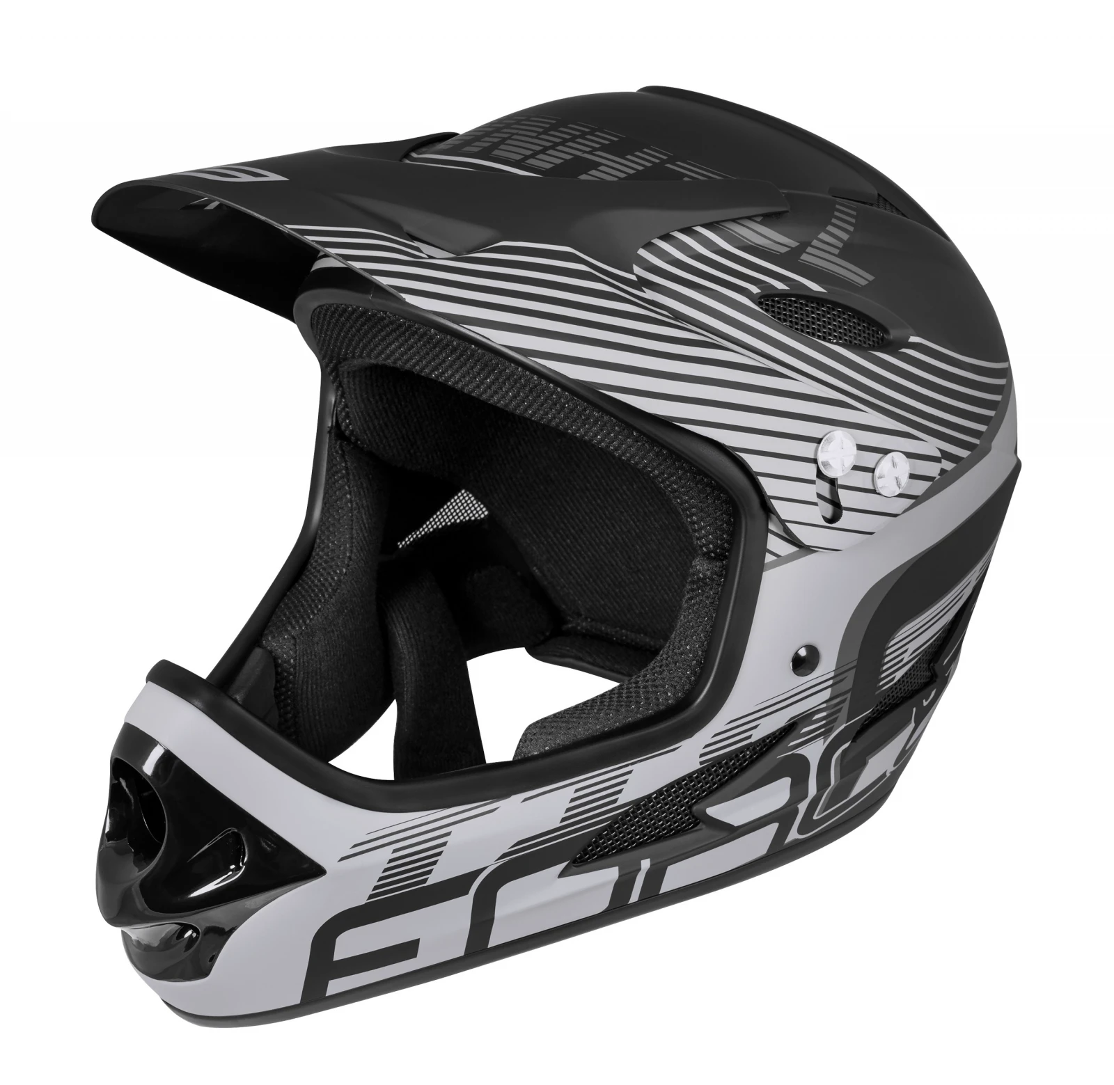 Casca Force Tiger downhill Neagra S M 57-58cm 57-58cm, Negru/Gri - 102965