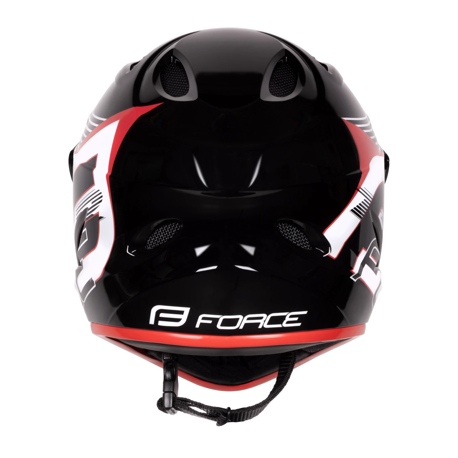 4. Casca Force Tiger downhill negru rosu alb L XL 59-60cm, Alb/Negru/Rosu