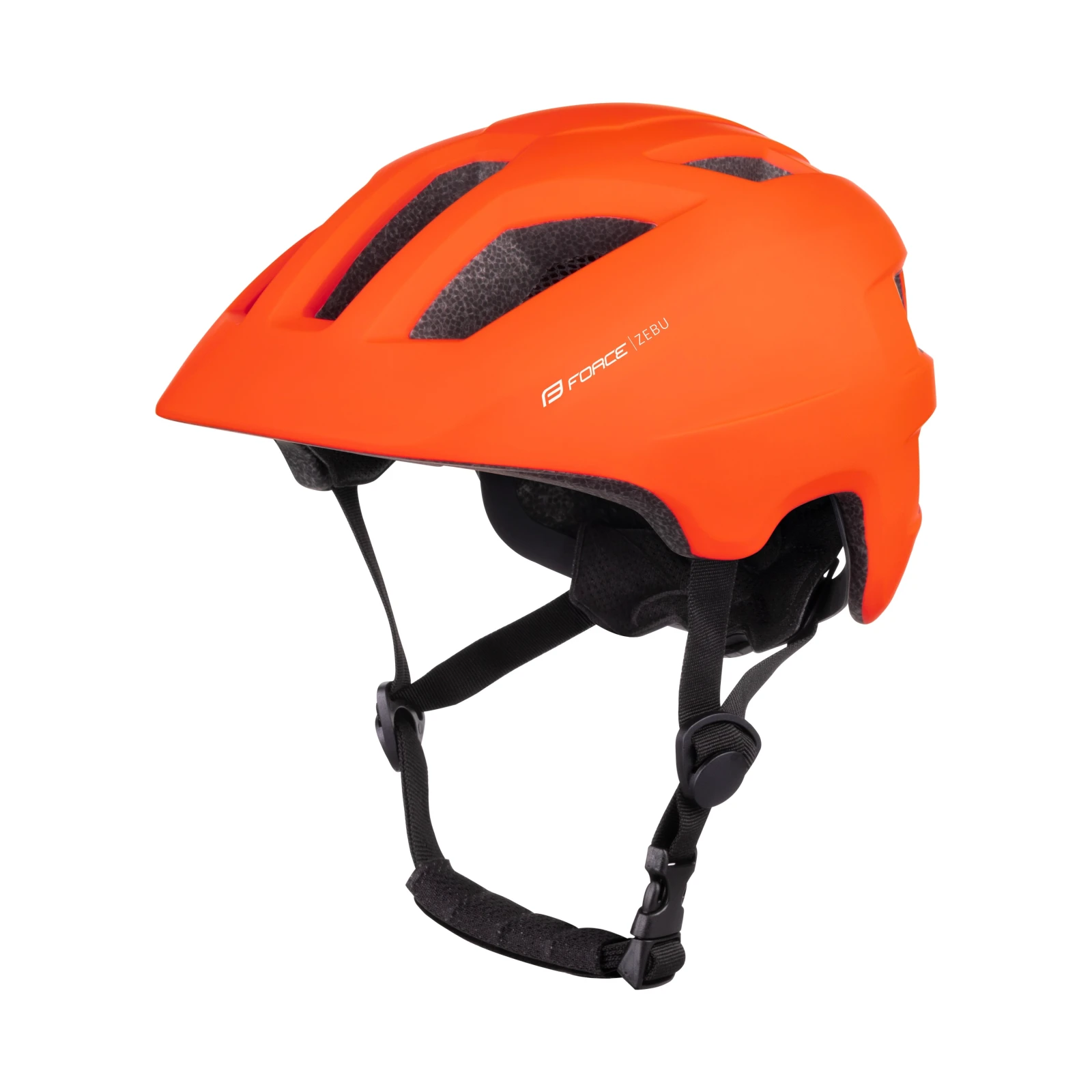 Casca Force Zebu cu lumina, orange S-M (51-56 cm) Portocaliu, 51-56cm - 110660