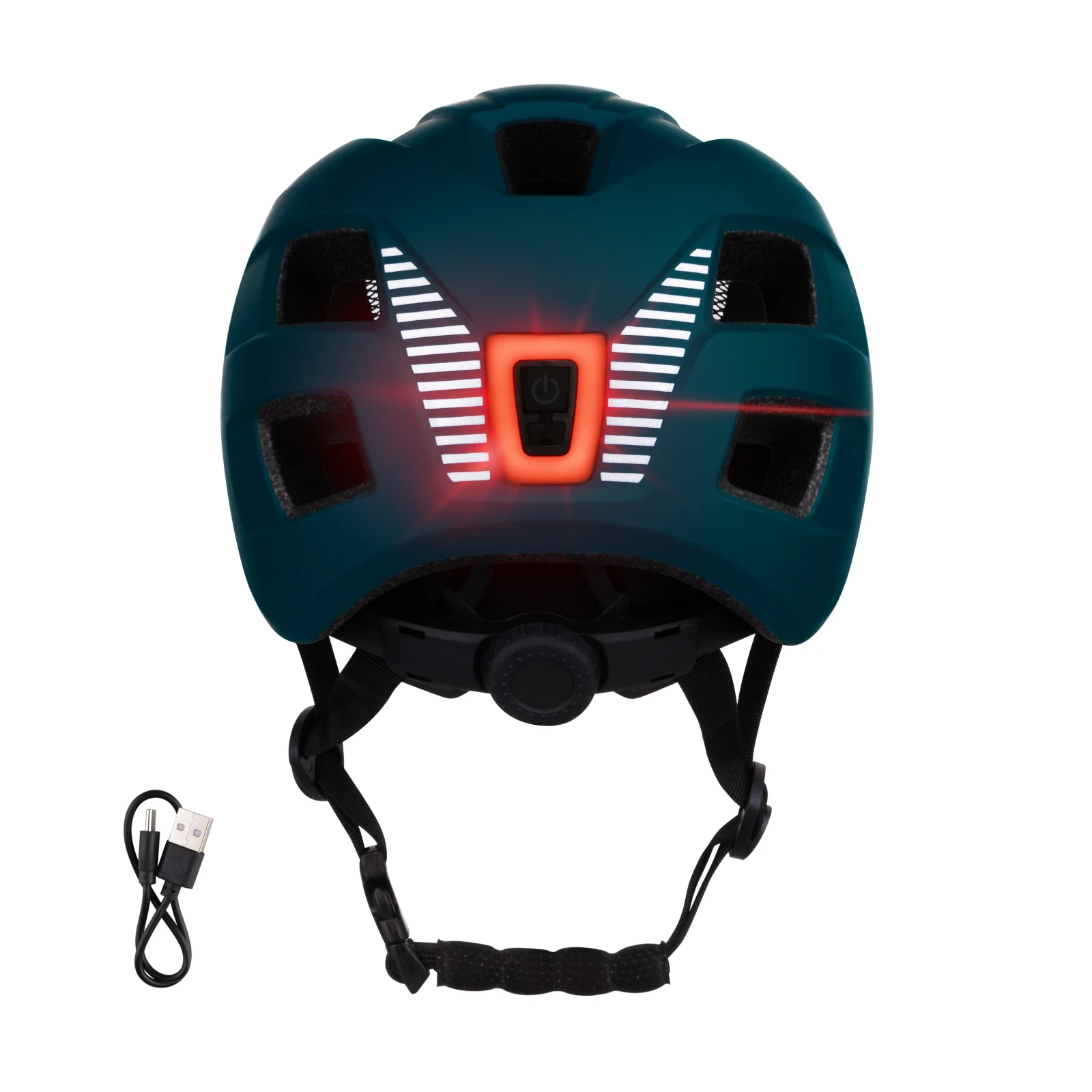6. Casca Force Zebu cu lumina, teal XS-S (46-52 cm) Turcoaz, 46-52cm