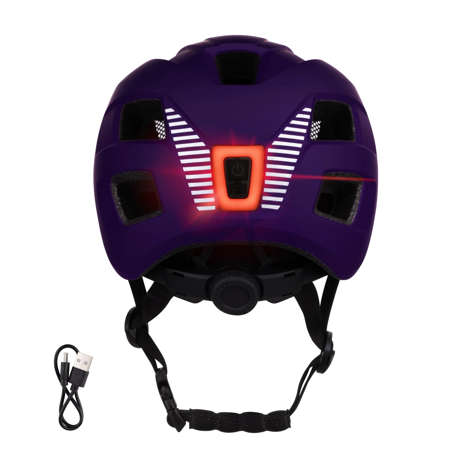 6. Casca Force Zebu cu lumina, violet L-XL (57-61 cm) Mov, 57-61cm