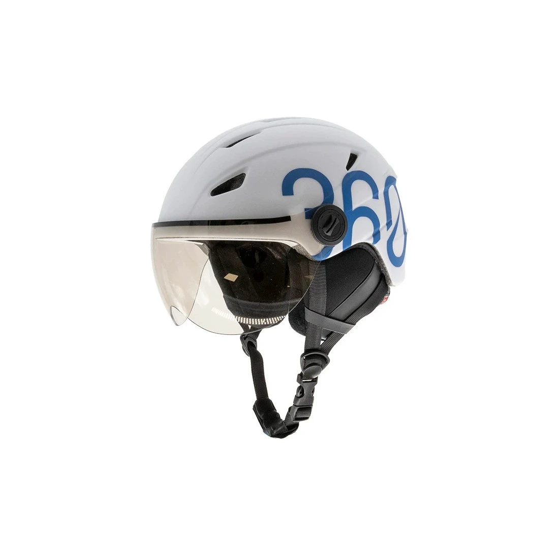 3. Casca GLOOB Urban cu urechi detasabile Alb-Albastru L (58-61cm) 58-61cm, Alb/Albastru