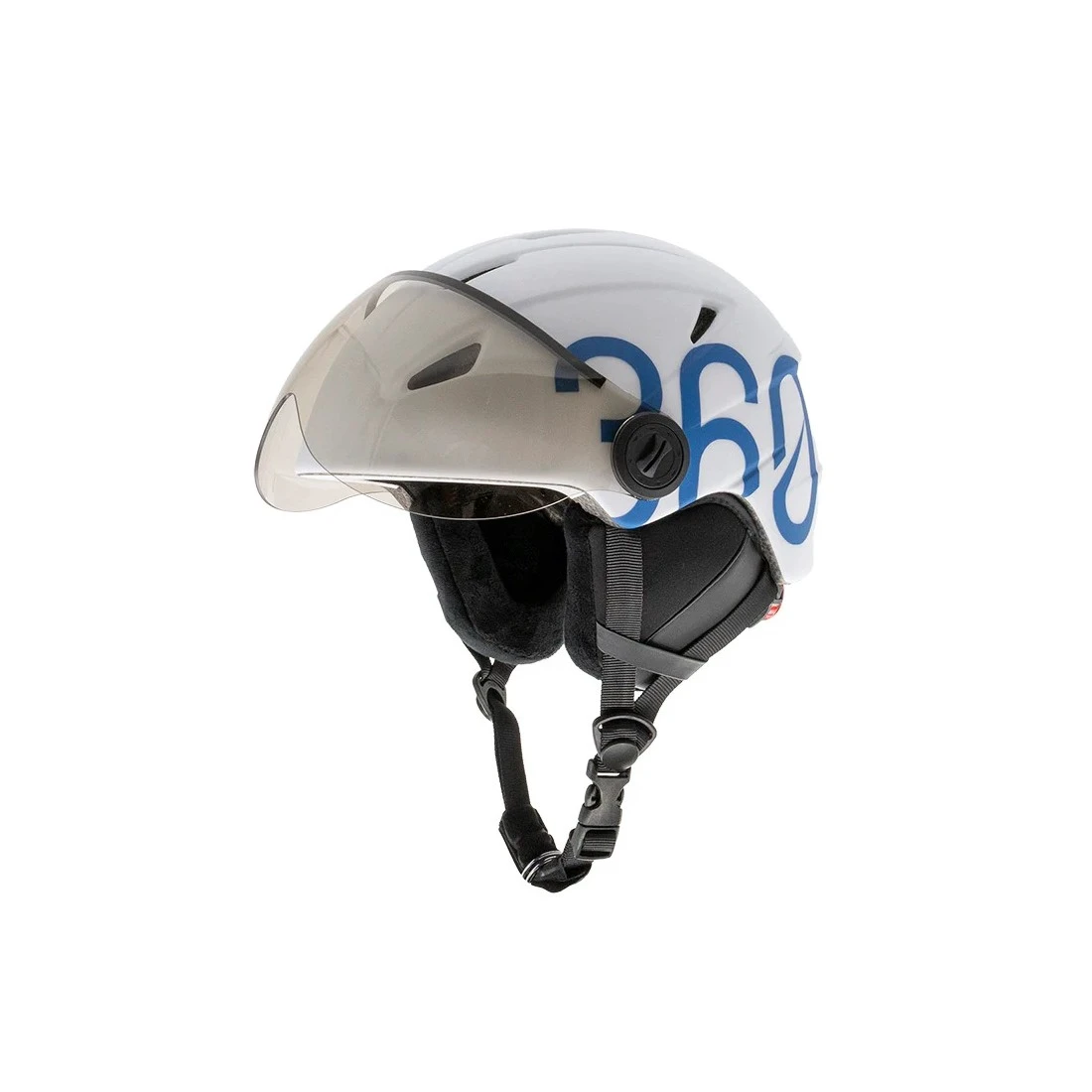 2. Casca GLOOB Urban cu urechi detasabile Alb-Albastru L (58-61cm) 58-61cm, Alb/Albastru