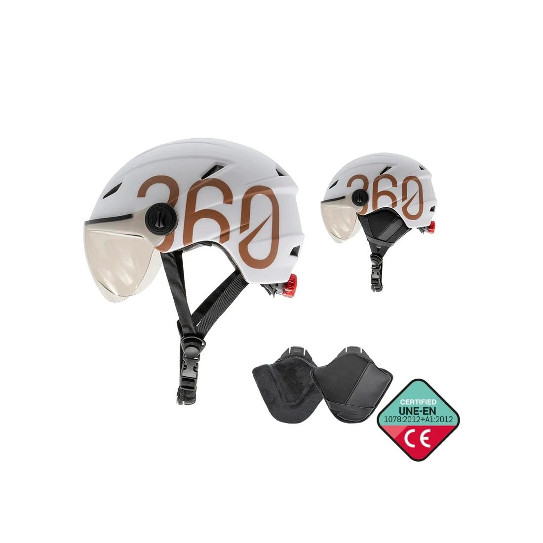 Casca GLOOB Urban cu urechi detasabile Alb-Maro L (58-61cm) 58-61cm, Alb/Maro - 224224