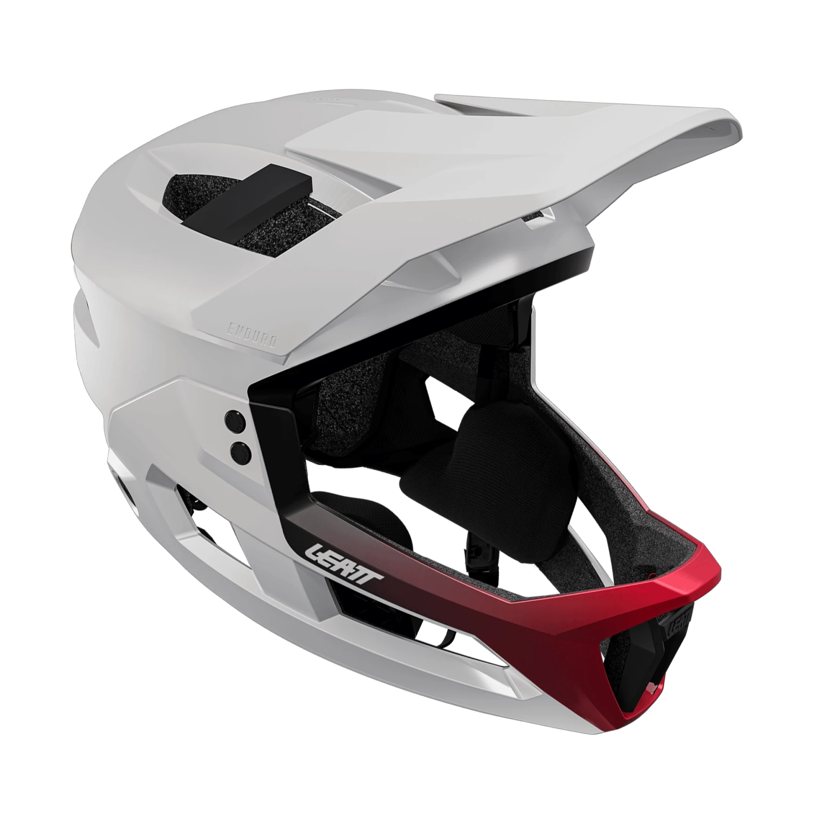 Casca Leatt MTB Enduro 3.0 Cream White L - 59-63cm Alb/Rosu, 59-63cm - 159322