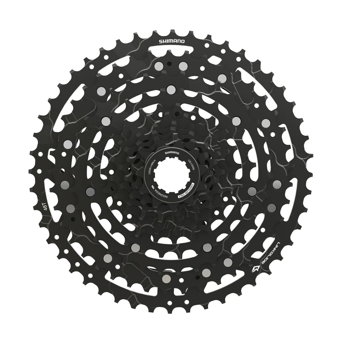 1. Caseta de pinioane Shimano CUES CS-LG300-10, 10 viteze, 11-48T 11-48T