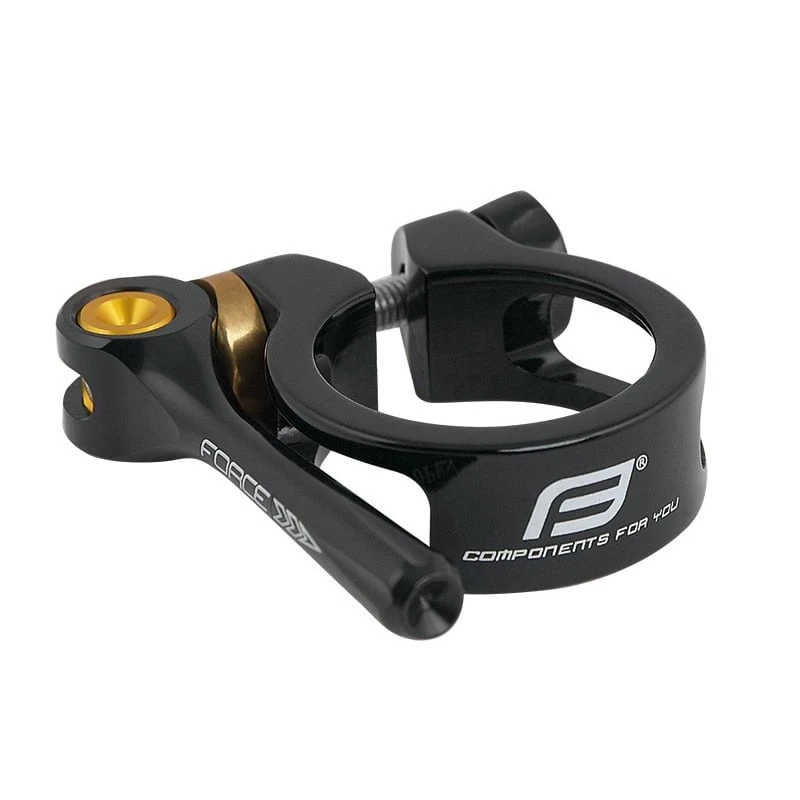 1. Colier tija sa cu prindere rapida Force Aluminiu, Negru, 31.8mm Negru, 31.8mm