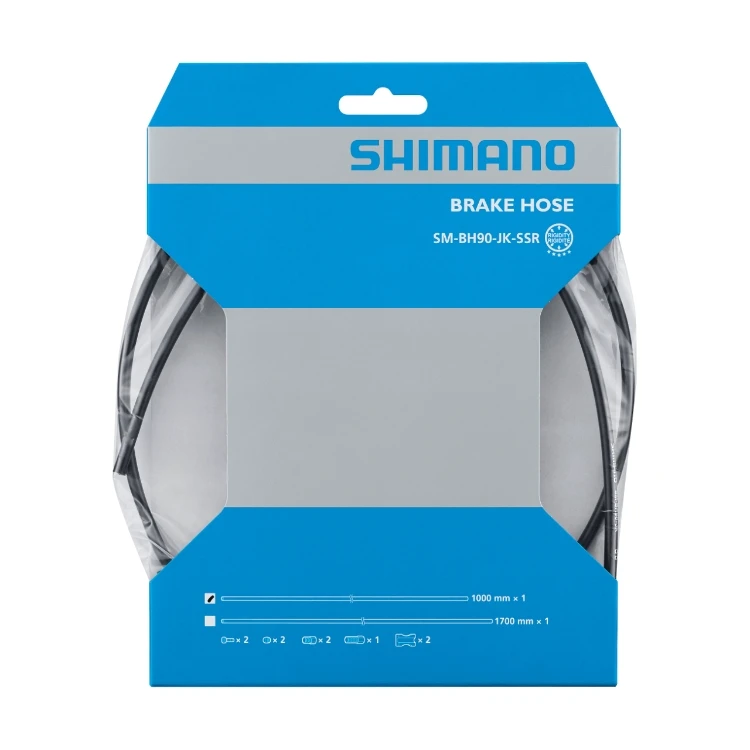 2. Conducta hidraulica Shimano SM-BH90-JK-SSR, 1000mm, Negru, suruburi conectare (2 tipuri ST, 1 tip BR), oliva si insertie 1000mm