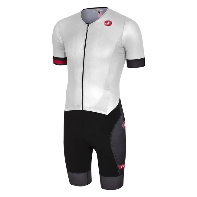 1. Costum de triatlon cu maneca scurta Castelli Free Sanremo Suit SS, Alb Negru, S S, Alb/Negru