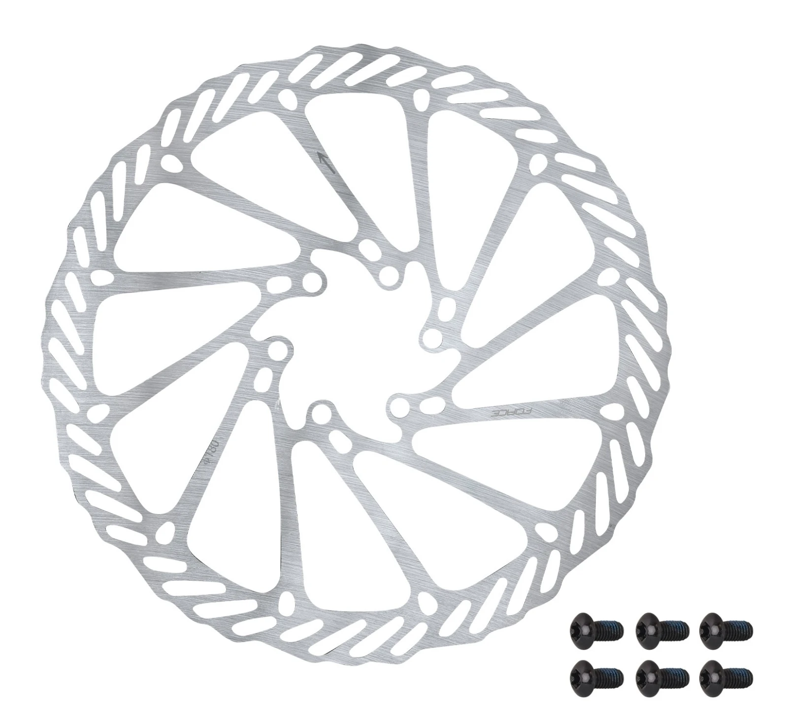 1. Disc frana Force-2 180mm 6 suruburi argintiu 180mm
