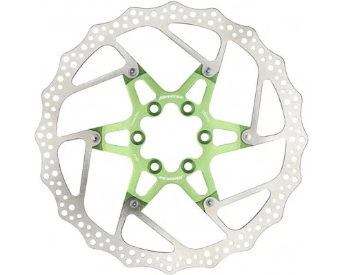 Disc frana Reverse Discrotor aluminiu otel 180mm verde deschis Verde, 180mm - 101908