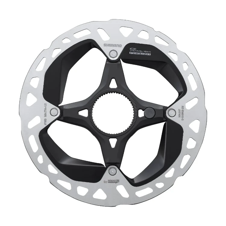 1. Disc frana Shimano RT-EM910-S, Center Lock, piulita cu caneluri externe, 160mm 160mm, piulita cu caneluri externe