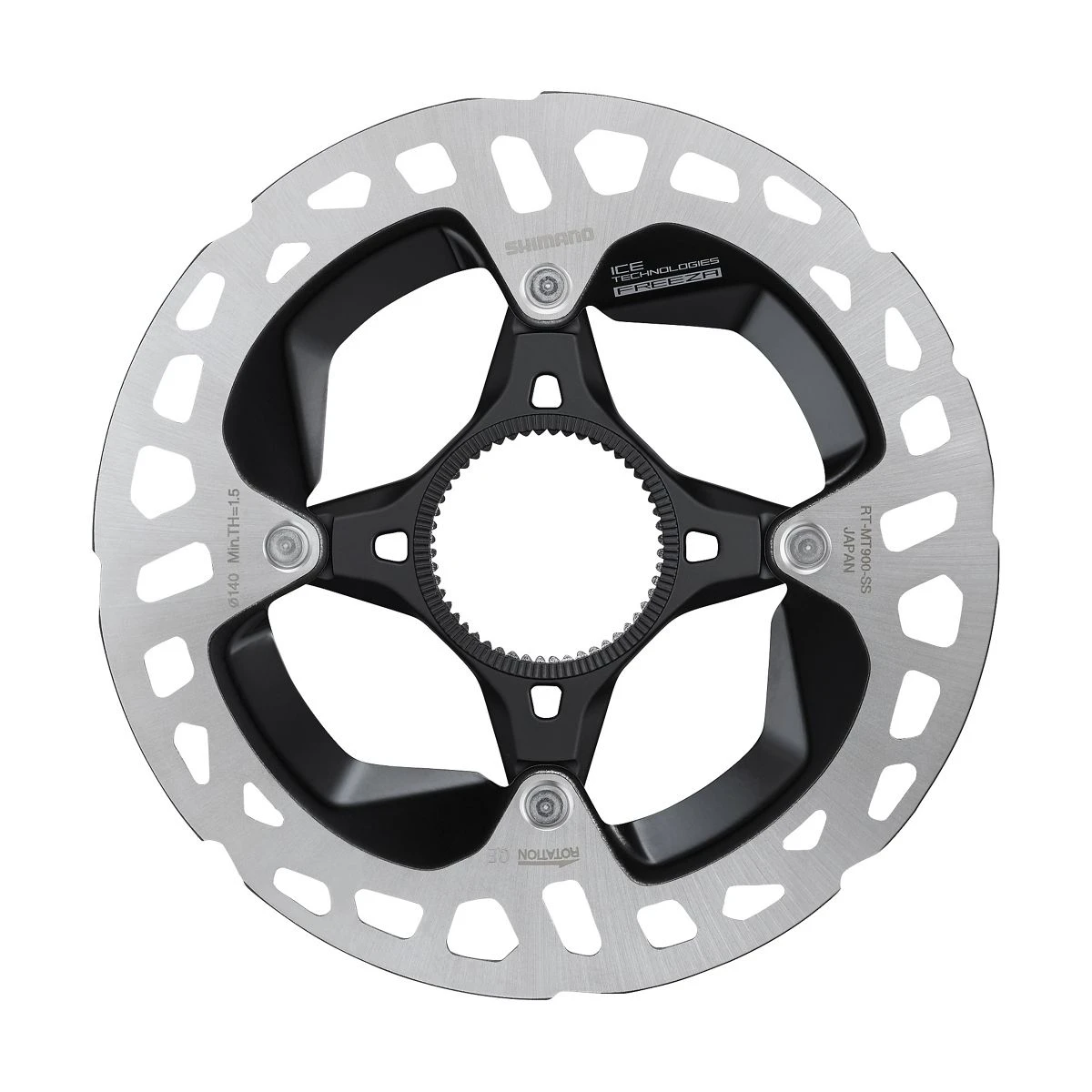 1. Disc frana Shimano RT-MT900-SS, Center Lock, piulita cu caneluri interne, 140mm 140mm, piulita cu caneluri interne