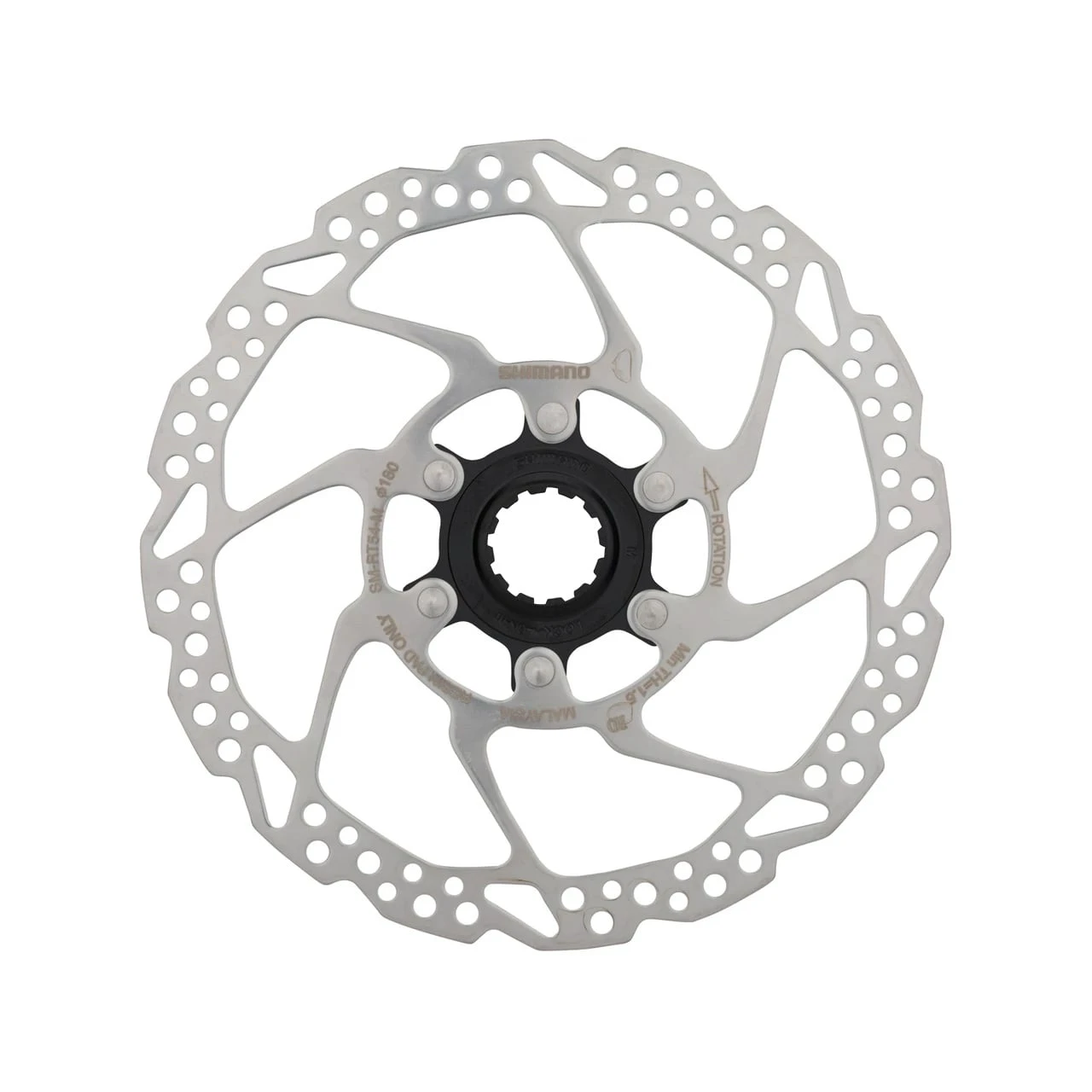 1. Disc frana Shimano SM-RT54-M, Center Lock, piulita cu caneluri interne, 180mm 180mm, piulita cu caneluri interne